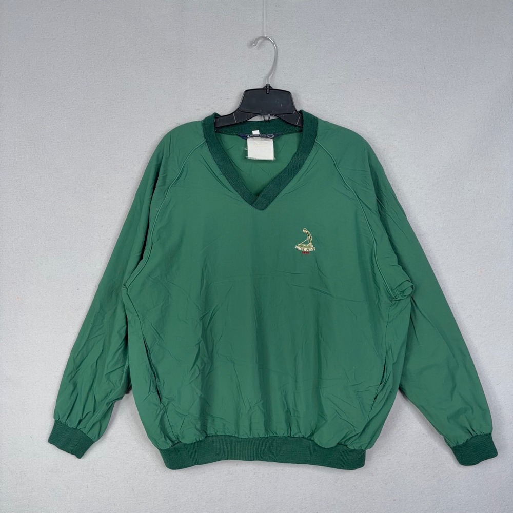 Sunderland of Scotland Windshirt Mens Small Green Solid Pinehurst Golf Pullover